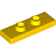 Lego destička 1x3 se dvěma study uprostřed, žlutá (6228602)